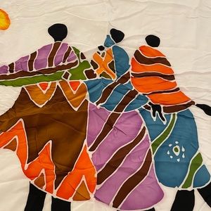 Cotton hand painted swim cover up.